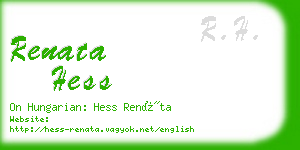 renata hess business card